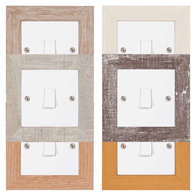 ElekTek Deco Interruttore Telaio Surround Cover Piastra Dito Modena Luce Effetti Legno