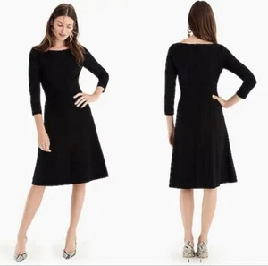 J CREW Fit and Flare schwarz Ponte Strick LBD Kleid mit Stretch 6 $ 148 - Bild 1 von 11