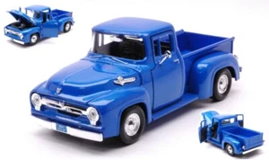 MODELLINO FURGONE STATICO DIECAST FORD F-100 PICK UP 1956 BLU SCALA 1:24 - Foto 1 di 2