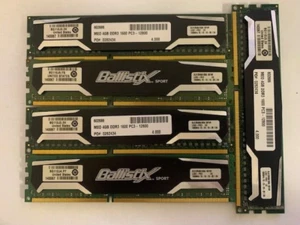BALLISTIX 20GB KIT (4GBX5) DDR3 1600MHz PC3-12800 1.5V BL51264BA160A.16FHR - Picture 1 of 2