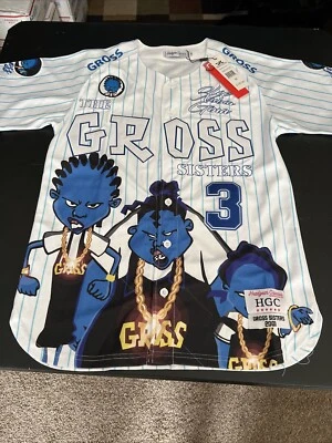 The Proud Family The Gross Sisters Pinstripe YOUTH White Baseball Jersey”M” - Image 1 of 4