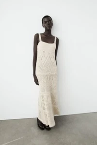 ABITO LUNGO A MAGLIA ZARA PAILLETTES NUOVO CON ETICHETTE CON PAILLETTES M $159 3185 - Foto 1 di 4