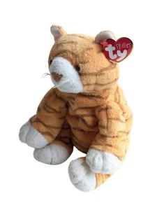 Ty Pluffies Soft Toy Purrz Kitten Ginger Cat Plush Cuddly Teddy Stuffed Animal - Picture 1 of 18