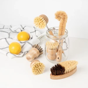 6 Pcs Set Multi Purpose Bamboo Utility Kitchen Bathroom Cleaning Scrub Brush - Picture 1 of 3