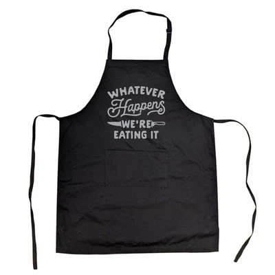 CRAZY DOG TSHIRTS Cookout Apron Whatever Happens Were Eating It Grilling Baking Kitchen Chef Gift