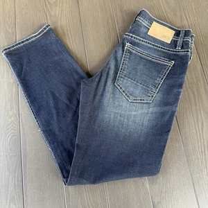 BKE Buckle Jeans Alec Straight Leg Mens 32x32 Dark Blue Stretch Premium Denim - Picture 1 of 13