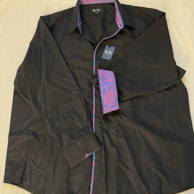 Hi-Tie 男式长袖正装衬衫,尺寸 XXL — 第 1/4 张图片