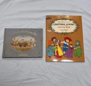 Little Songs of Long Ago  & 1972 Mother Goose Coloring Book (BS1S1) - Picture 1 of 23