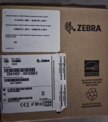Zebra ZD410 Thermal Label Printer ZD41H22-D01E00EZ - Image 1 of 3