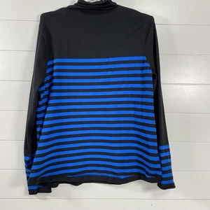 Maglione Duluth Trading Co donna 2XL nero righe finto collo Coolmax manica lunga - Foto 1 di 12