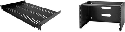 StarTech.com 1U Server Rack Shelf + 6U Wall Mount Network 1U, Black  - Image 1 of 4