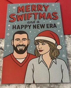 Funny Christmas Merry SwiftMas Taylor Swift 4.6x6.6” Blank Inside Greeting Card - Picture 1 of 6