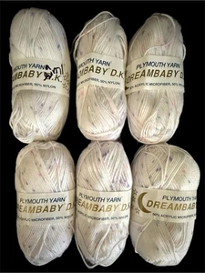 Plymouth Dream Baby D.K. Knitting Yarn Lot of 6 Skeins 50g Color 0304 - Picture 1 of 4