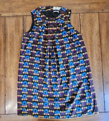 Vestido Anna Sui X Talla M Estampado de Lunares Metálicos Línea A Club Noche Sirena Prendas  Foto 1 de 4