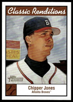 2001 Topps Heritage #CR5 Chipper Jones Classic Renditions - Image 1 of 2