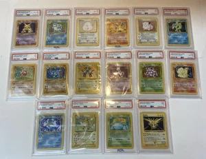 1999 Pokémon Base Unlimited Complete Holo Set PSA Graded Charizard Blastoise +++ - Picture 1 of 18