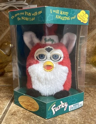 复古圣诞圣诞老人弗比特别限量版全新带盒 1999 70-885 蓝眼睛 — 第 1/4 张图片