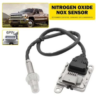 1PCS NOX Sensor Fit For 2017-2019 Chevrolet Silverado GMC SIERRA 2500HD 12718676 - Image 1 of 4