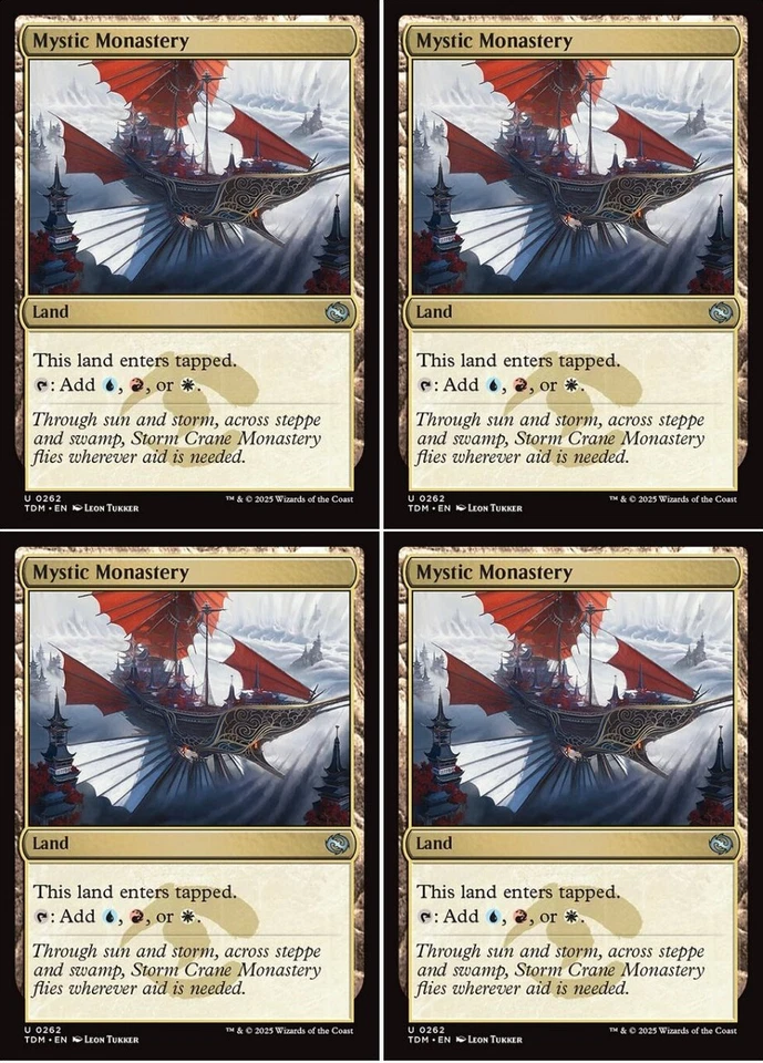 MTG - 4x MYSTIC MONASTERY - Tarkir Dragonstorm (U) - Image 1 of 1