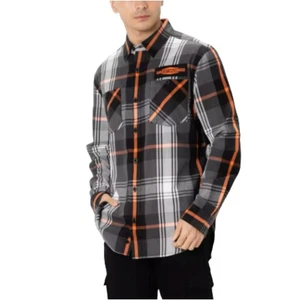 Camisa a Cuadros Harley-Davidson Apilada Barra y Escudo Manga Larga 3XL Moto Motociclista Nueva Sin Etiquetas - Imagen 1 de 14