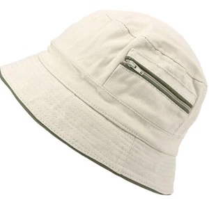 Fischerhüte mit Reißverschluss in Sand Größen S/M/L Angeln Sonnenhut Paket 43 Wiederverkäufer - Bild 1 von 9