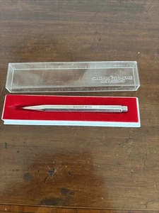 Vintage Caran D’ache versilberter Drehbleistift Werbung Escher Augen - Bild 1 von 10