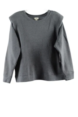 a.n.a a new approach Black Women's Sweatshirt Pullover Padded Shoulder OX 029 - Imagem 1 de 4