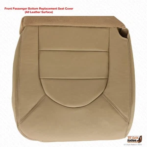 2000 Ford F250 F350 Lariat PASSENGER Bottom Replacement Leather Seat Cover Tan - Picture 1 of 6