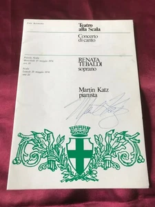 Autograph MARTIN KATZ-Pianist USA-Program Opera House LA SCALA 1974-signed-Rare - Picture 1 of 4