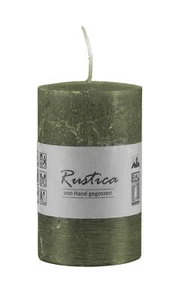 Rustic Kerzen Olive, durchgefärbte Stumpen Kerze, Auswahl 9 Größen, NEU - Bild 1 von 1