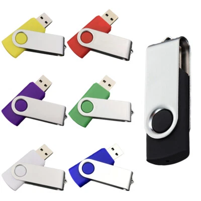 Bulk Lot - (16MB-512MB) (1GB-64GB) USB Swivel Flash Memory Stick Thumb Pen Drive - Image 1 of 4