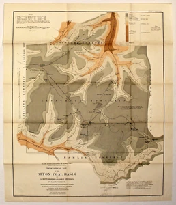 ALTON COAL BASIN, McKEAN COUNTY,PENNSYLVANIA Antique mining map 1880 - Picture 1 of 2