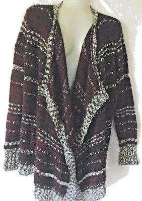 Romeo And Juliet Couture Women Open Cardigan Knit Multi-color Size M Striped Foto 1 de 4