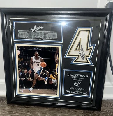 Placa autógrafa Antawn Jamison NBA Wizards The Highland Mint Foto 1 de 4