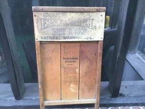 Vtg No 197 Porcelain Enamel Soap Saver National Washboard Co original paper adv - Picture 1 of 10