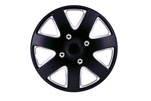 Sumex Silvertone Black/Silver Set Of 4 Universal Fit Car Tyre Wheel Trims 15" - Picture 1 of 1