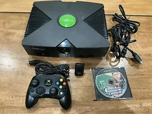Microsoft Xbox Original Game Clean Console with Controller & DVD Player w/ Game - Picture 1 of 8