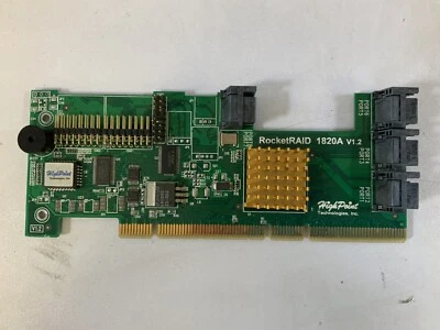 Highpoint Technologies RocketRAID 1820A V1.2 SATA Raid Controller Card  "E4D" - Image 1 of 4