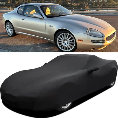 Cubierta de coche para Maserati 3200GT 430 exterior interior satinado elástico impermeable negra Foto 1 de 4