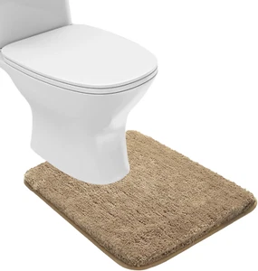 Bathroom Contour Rug Non Slip Bath Mat Water Absorbent Soft Microfiber Shaggy Ba - Picture 1 of 12