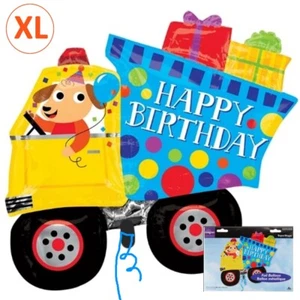 Boys Doggy Dump Truck Foil Balloon LARGE Tipper Lorry Birthday Party #33614 - Picture 1 of 1