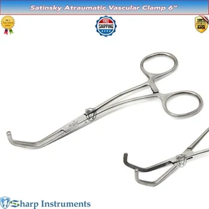 Satinsky Atraumatic Forceps 6" Debakey Vascular Clamp Surgical Hand Instruments - Picture 1 of 2