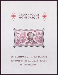 Hoja Bloque de MÓNACO, 1978 | Cruz Roja / HENRY DUNANT | Yvert HB-15 MNH ** - Imagen 1 de 1