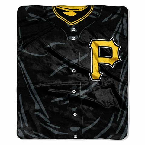 Pittsburgh Pirates 50" by 60" Raschel Throw Blanket - MLB Jersey design Cover