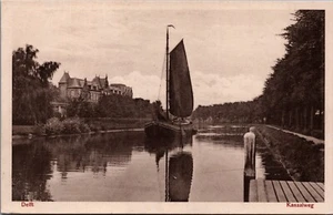 Netherlands Delft Kanaalweg Vintage Postcard B232 - Picture 1 of 2
