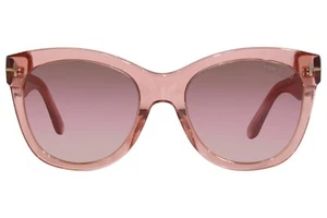 Tom Ford Wallace TF870 74F Pink Crystal Cat Eye Plastic Sunglasses 54-20-140 - Picture 1 of 4