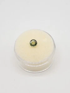 Seltener $1500 0,75ct 5mm natürlicher grüner Saphir LOSER EDELSTEIN RUNDSCHLIFF - Bild 1 von 2