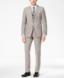 Calvin Klein Two Button Extra Slim Fit Wool Blazer Light Gray 42R #17 - Picture 1 of 11