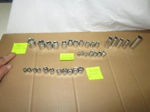 Lot 34 misc. clean bright Stanley sockets--1/4" & 3/8" drive--std and metric - Picture 1 of 5