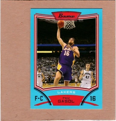 Bowman Draft Picks and Stars 2008-09 Pau Gasol Blue #16 101/499 casi nuevo-como nuevo ver escaneo Foto 1 de 2